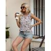 imageZeagoo Womens Tank Tops 2025 Loose Button Down V Neck Flowy Summer Tops Basic Trendy Beach Vacation OutfitsPink Flower