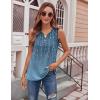 imageZeagoo Womens Tank Tops 2025 Loose Button Down V Neck Flowy Summer Tops Basic Trendy Beach Vacation OutfitsXh363