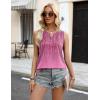 imageZeagoo Womens Tank Tops 2025 Loose Button Down V Neck Flowy Summer Tops Basic Trendy Beach Vacation OutfitsXh370