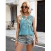 imageZeagoo Womens Tank Tops 2025 Loose Button Down V Neck Flowy Summer Tops Basic Trendy Beach Vacation OutfitsZw89