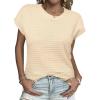 imageZeagoo Womens Cap Sleeve Sweaters Vest Crew Neck Knit Sweater Tops 2025 Casual Summer Sleeveless T ShirtApricot