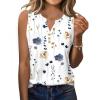 imageZeagoo Womens Tank Tops 2025 Loose Button Down V Neck Flowy Summer Tops Basic Trendy Beach Vacation OutfitsAblue Flower