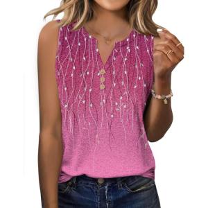 imageZeagoo Womens Tank Tops 2025 Loose Button Down V Neck Flowy Summer Tops Basic Trendy Beach Vacation OutfitsXh370