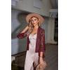 imageZeagoo Kimono Cardigans for Women 34 Sleeves Open Front Lightweight Shrug Lace Jackets for Evening DressesWine Red
