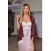 imageZeagoo Kimono Cardigans for Women 34 Sleeves Open Front Lightweight Shrug Lace Jackets for Evening DressesWine Red