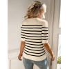 imageZeagoo Women Short Sleeve Sweater Summer Crew Neck Dressy Casual Soft Knit Pullover Tops TrendyApricotblack