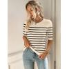 imageZeagoo Women Short Sleeve Sweater Summer Crew Neck Dressy Casual Soft Knit Pullover Tops TrendyApricotblack