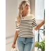 imageZeagoo Women Short Sleeve Sweater Summer Crew Neck Dressy Casual Soft Knit Pullover Tops TrendyApricotblack