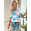 imageZeagoo Women Short Sleeve Sweater Summer Crew Neck Dressy Casual Soft Knit Pullover Tops TrendyBlue