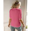 imageZeagoo Women Short Sleeve Sweater Summer Crew Neck Dressy Casual Soft Knit Pullover Tops TrendyHot Pink