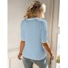 imageZeagoo Women Short Sleeve Sweater Summer Crew Neck Dressy Casual Soft Knit Pullover Tops TrendyLight Blue