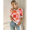 imageZeagoo Women Short Sleeve Sweater Summer Crew Neck Dressy Casual Soft Knit Pullover Tops TrendyRed