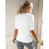 imageZeagoo Women Short Sleeve Sweater Summer Crew Neck Dressy Casual Soft Knit Pullover Tops TrendyWhite