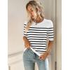 imageZeagoo Women Short Sleeve Sweater Summer Crew Neck Dressy Casual Soft Knit Pullover Tops TrendyWhiteblack