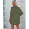 imageZeagoo Womens 2025 Lightweight Crochet Cardigan Sweaters Open Front 34 Sleeve Knit Kimono Summer Boho Cover UpArmy Green