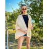 imageZeagoo Womens 2025 Lightweight Crochet Cardigan Sweaters Open Front 34 Sleeve Knit Kimono Summer Boho Cover UpBeige