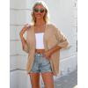 imageZeagoo Womens 2025 Lightweight Crochet Cardigan Sweaters Open Front 34 Sleeve Knit Kimono Summer Boho Cover UpKhaki
