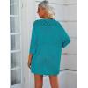 imageZeagoo Womens 2025 Lightweight Crochet Cardigan Sweaters Open Front 34 Sleeve Knit Kimono Summer Boho Cover UpTeal