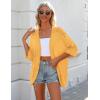 imageZeagoo Womens 2025 Lightweight Crochet Cardigan Sweaters Open Front 34 Sleeve Knit Kimono Summer Boho Cover UpYellow