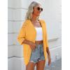 imageZeagoo Womens 2025 Lightweight Crochet Cardigan Sweaters Open Front 34 Sleeve Knit Kimono Summer Boho Cover UpYellow