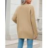imageZeagoo Womens 2025 Long Sleeve Chunky Cable Knit Fall Cardigans Sweaters Button Down Open Front Outerwear with PocketsBeige