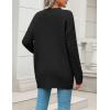 imageZeagoo Womens 2025 Long Sleeve Chunky Cable Knit Fall Cardigans Sweaters Button Down Open Front Outerwear with PocketsBlack