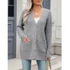 imageZeagoo Womens 2025 Long Sleeve Chunky Cable Knit Fall Cardigans Sweaters Button Down Open Front Outerwear with PocketsGray