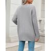 imageZeagoo Womens 2025 Long Sleeve Chunky Cable Knit Fall Cardigans Sweaters Button Down Open Front Outerwear with PocketsGray
