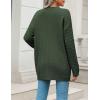 imageZeagoo Womens 2025 Long Sleeve Chunky Cable Knit Fall Cardigans Sweaters Button Down Open Front Outerwear with PocketsGreen