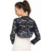imageZeagoo Womens 34 Sleeve Bolero Shrugs for Dresses Crochet Lace Open Front Cropped CardiganDark Blue