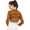 imageZeagoo Womens 34 Sleeve Bolero Shrugs for Dresses Crochet Lace Open Front Cropped CardiganToffee