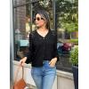imageZeagoo Womens Lightweight Crochet Cropped Cardigan 2024 V Neck Long Sleeve Button up Bolero Shrug SweaterBlack