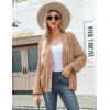 imageZeagoo Womens Lightweight Crochet Cropped Cardigan 2024 V Neck Long Sleeve Button up Bolero Shrug SweaterCamel