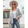 imageZeagoo Womens Lightweight Crochet Cropped Cardigan 2024 V Neck Long Sleeve Button up Bolero Shrug SweaterLight Grey