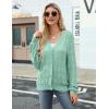 imageZeagoo Womens Lightweight Crochet Cropped Cardigan 2024 V Neck Long Sleeve Button up Bolero Shrug SweaterMint Green