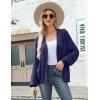 imageZeagoo Womens Lightweight Crochet Cropped Cardigan 2024 V Neck Long Sleeve Button up Bolero Shrug SweaterNavy Blue