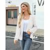 imageZeagoo Womens Lightweight Crochet Cropped Cardigan 2024 V Neck Long Sleeve Button up Bolero Shrug SweaterWhite