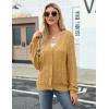 imageZeagoo Womens Lightweight Crochet Cropped Cardigan 2024 V Neck Long Sleeve Button up Bolero Shrug SweaterYellow