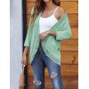 imageZeagoo Womens Open Front Cardigans Lightweight 34 Sleeve Lace Kimono Soft Draped Cover UpsGreen