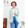 imageZeagoo Womens Open Front Cardigans Lightweight 34 Sleeve Lace Kimono Soft Draped Cover UpsGreen
