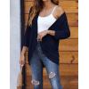 imageZeagoo Womens Open Front Cardigans Lightweight 34 Sleeve Lace Kimono Soft Draped Cover UpsNavy Blue