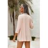 imageZeagoo Womens Open Front Cardigans Lightweight 34 Sleeve Lace Kimono Soft Draped Cover UpsPink