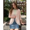 imageZeagoo Womens Open Front Cardigans Lightweight 34 Sleeve Lace Kimono Soft Draped Cover UpsPink