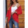 imageZeagoo Womens Open Front Cardigans Lightweight 34 Sleeve Lace Kimono Soft Draped Cover UpsRed