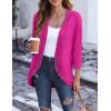 imageZeagoo Womens Open Front Cardigans Lightweight 34 Sleeve Lace Kimono Soft Draped Cover UpsRose Red