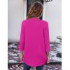 imageZeagoo Womens Open Front Cardigans Lightweight 34 Sleeve Lace Kimono Soft Draped Cover UpsRose Red