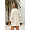 imageZeagoo Womens Open Front Cardigans Lightweight 34 Sleeve Lace Kimono Soft Draped Cover UpsWhite02