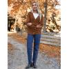imageZeagoo Womens Oversized Button Cardigan Sweaters 2024 Fall Open Front Lightweight Cardigans V Neck Loose Knit OutwearCoffee