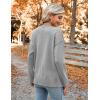 imageZeagoo Womens Oversized Button Cardigan Sweaters 2024 Fall Open Front Lightweight Cardigans V Neck Loose Knit OutwearLight Grey