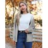 imageZeagoo Womens Oversized Button Cardigan Sweaters 2024 Fall Open Front Lightweight Cardigans V Neck Loose Knit OutwearLight Grey